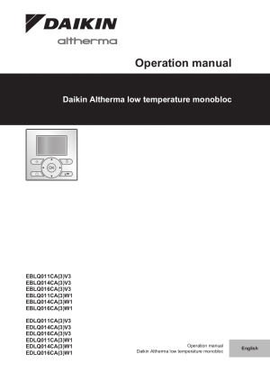 Operation Manuals Daikin