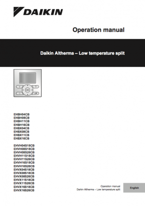 Operation Manuals Daikin